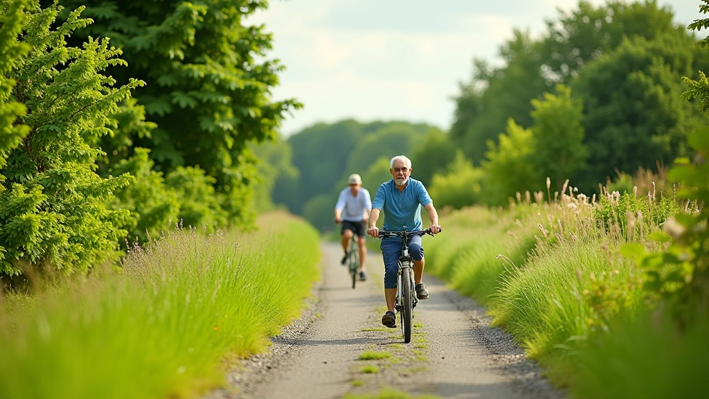 Heritage greenway cycling path with scenic views along the Athlone to Ballinasloe route