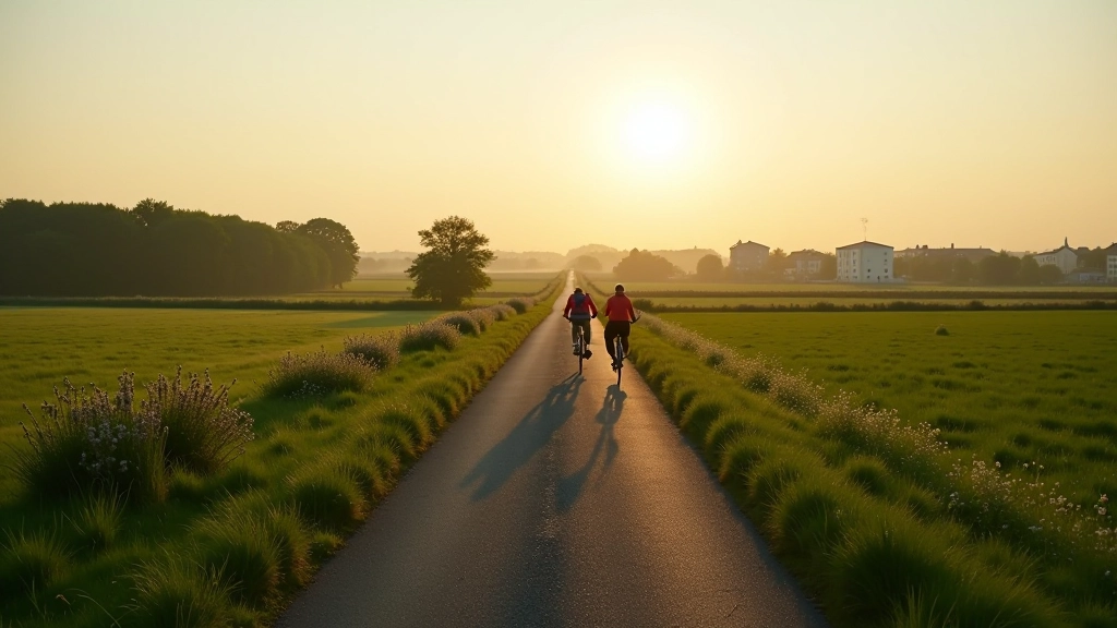 Final section of greenway approaching Ballinasloe with end-point facilities visible